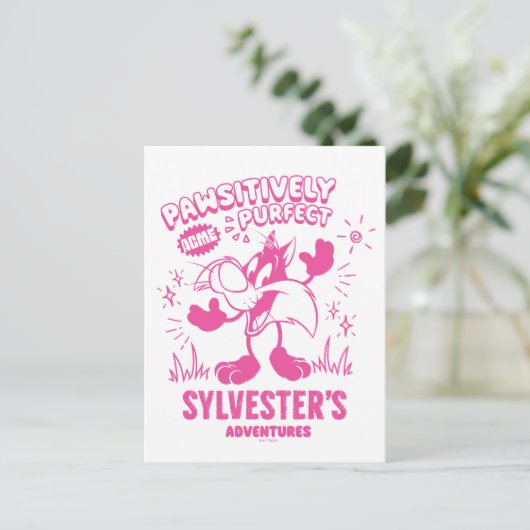 Smakelijke Retro SYLVESTER™ Briefkaart (Staand voorkant)