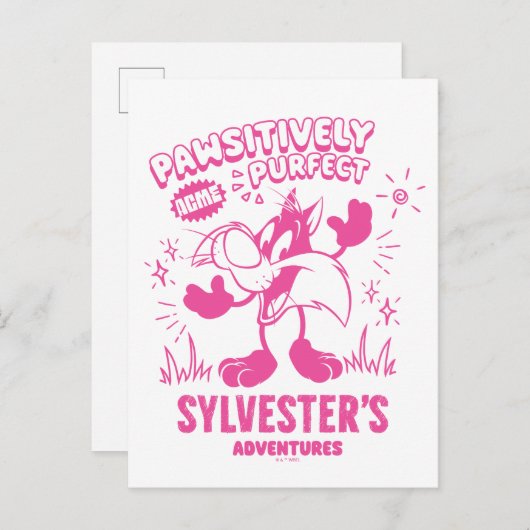 Smakelijke Retro SYLVESTER™ Briefkaart (Voorkant / Achterkant)