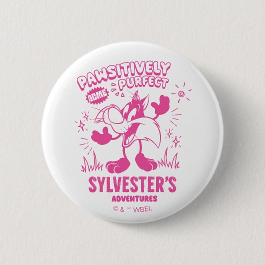Smakelijke Retro SYLVESTER™ Ronde Button 5,7 Cm (Voorkant)