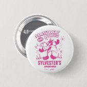 Smakelijke Retro SYLVESTER™ Ronde Button 5,7 Cm (Voorkant /achterkant)