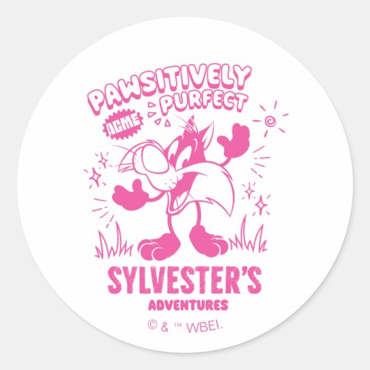 Smakelijke Retro SYLVESTER™ Ronde Sticker (Voorkant)