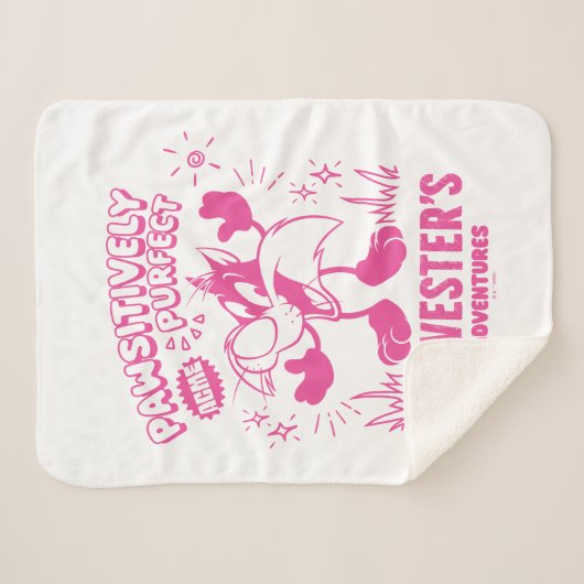 Smakelijke Retro SYLVESTER™ Sherpa Deken (Voorkant (horizontaal))