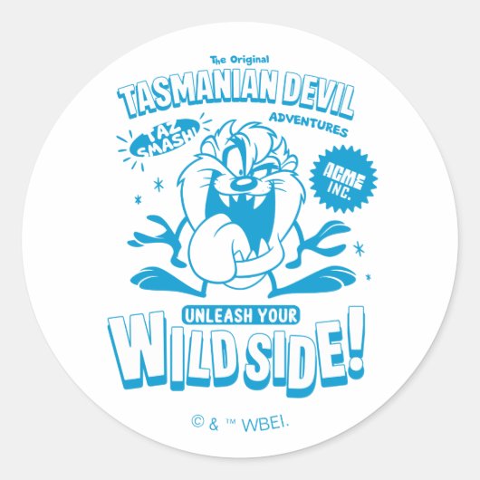 Smakelijke Retro TAZ™ Ronde Sticker (Voorkant)