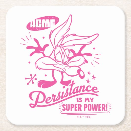 Smakelijke Retro WILE E. COYOTE™ Kartonnen Onderzetters (Voorkant)