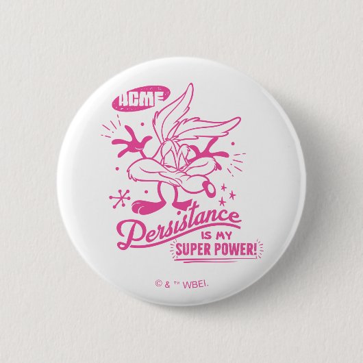 Smakelijke Retro WILE E. COYOTE™ Ronde Button 5,7 Cm (Voorkant)