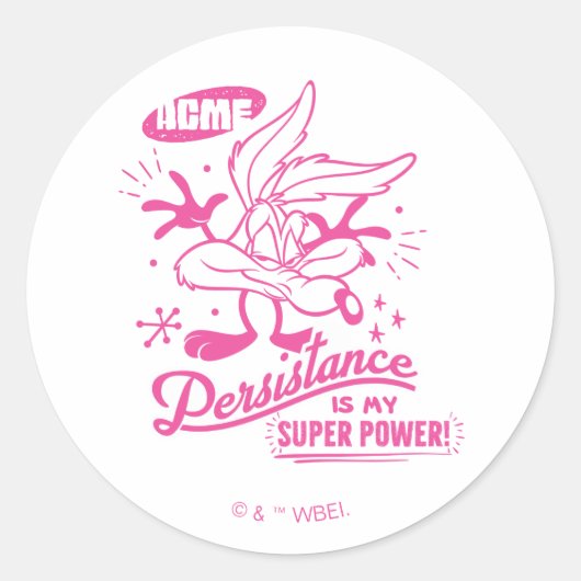 Smakelijke Retro WILE E. COYOTE™ Ronde Sticker (Voorkant)
