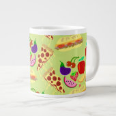 Smakelijke Schattigee voedselpatroon Fun Design Pa Grote Koffiekop (Voorkant rechts)