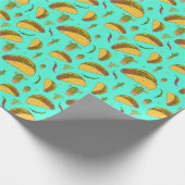 Smakelijke taco's en chilis Mexicaanse eetpatroon Cadeaupapier (Hoek)