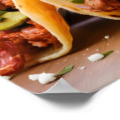 Smakelijke taco's: iconisch Mexicaans fastfood Poster (Hoek)