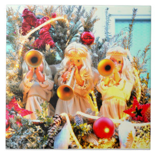 smakeloos kerstangels tegeltje