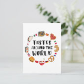 Smaken over de hele wereld briefkaart (Staand voorkant)