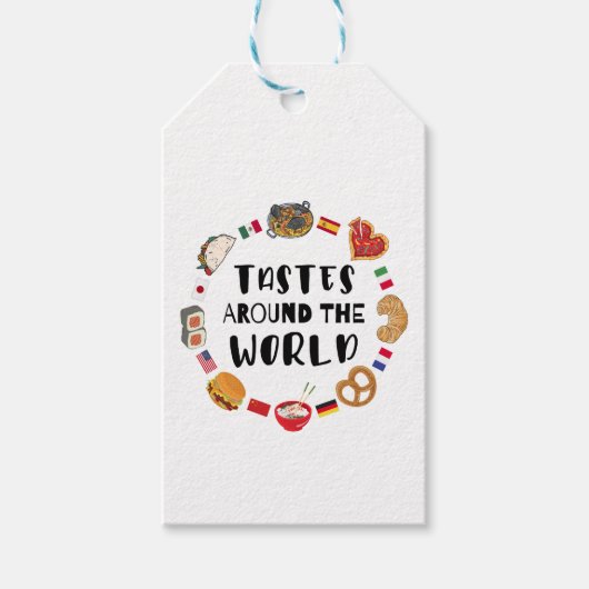 Smaken over de hele wereld cadeaulabel (Voorkant)