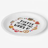 Smaken over de hele wereld papieren bordje (Gekanteld)