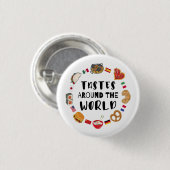 Smaken over de hele wereld ronde button 3,2 cm (Voorkant /achterkant)