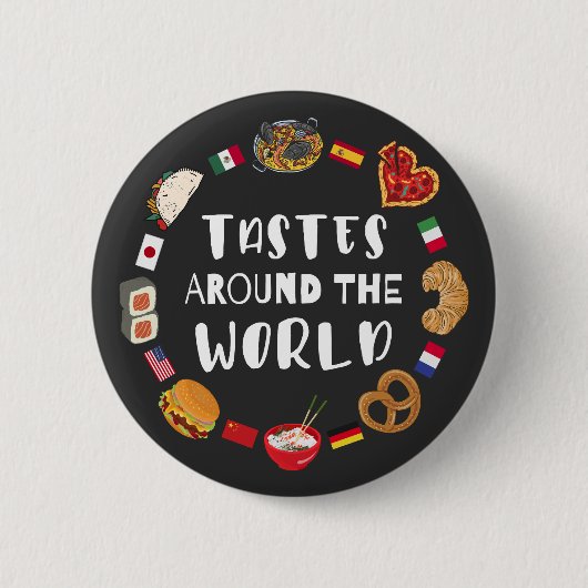 Smaken over de hele wereld ronde button 5,7 cm (Voorkant)