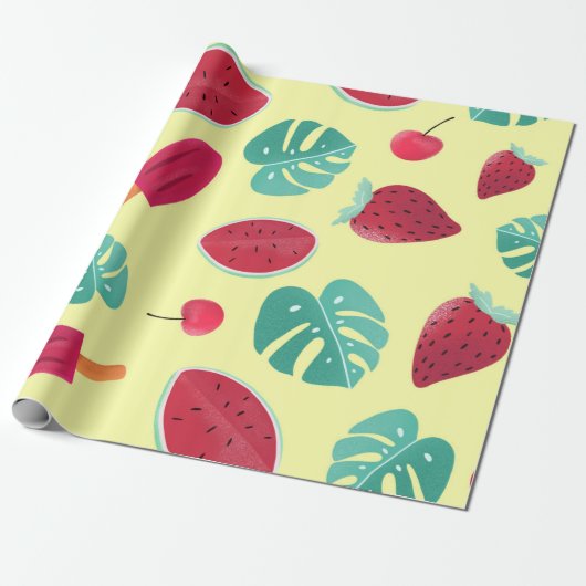 Smaken van de zomer cadeaupapier (Uitgerold)
