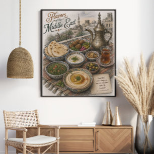 Smaken van het Midden-Oosten Culinair Poster