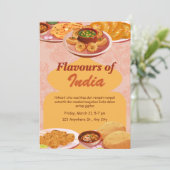 Smaken van India voedseluitnodiging Kaart (Staand voorkant)