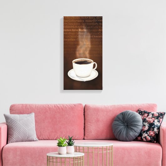 Smaken van koffie canvas afdruk (Insitu (Woonkamer))