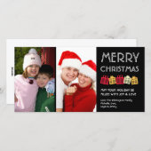 Smakerij met kerstcadeaudozen feestdagenkaart (Voorkant / Achterkant)