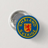 Småland (Sverige) Ronde Button 3,2 Cm (Voorkant /achterkant)