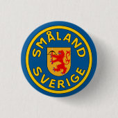 Småland (Sverige) Ronde Button 3,2 Cm (Voorkant)