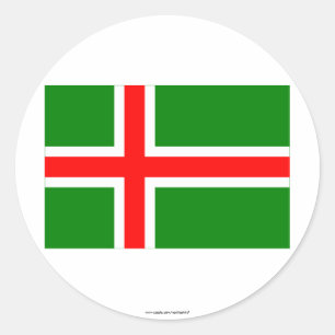 Smålandvlag (onofficieel) ronde sticker