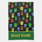 Smalboot Gepatroneerde Kanaalbootnaam Theedoek (Verticaal)