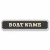 Smalboot kanaalboot aak naam gepersonaliseerd sticker (Voorkant)