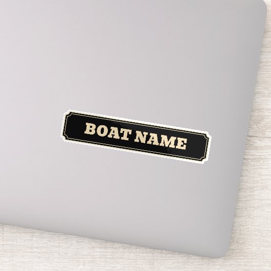 Smalboot kanaalboot aak naam gepersonaliseerd sticker (Detail)