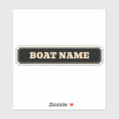 Smalboot kanaalboot aak naam gepersonaliseerd sticker (Vel)