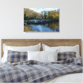 Smalbootjes afgemeerd bij het Salterhebble-bekken Canvas Afdruk (Insitu (Slaapkamer))