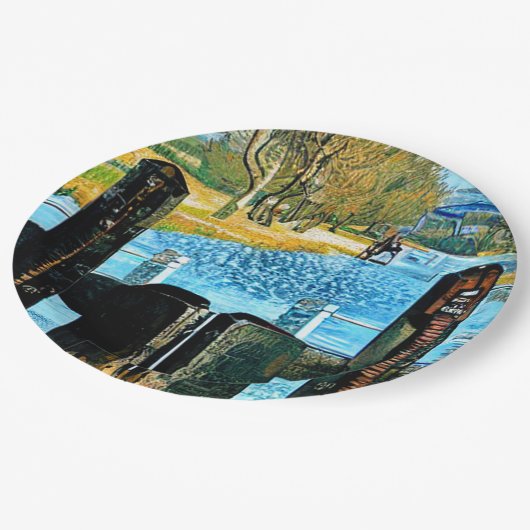 SMALBOOTSLUIS PAPIEREN BORDJE (Gekanteld)