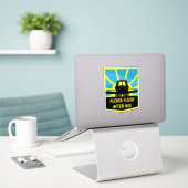 Smalbootstickers en -tekens sticker (Laptop op bureau)