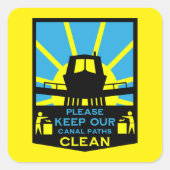 Smalbootstickers en -tekens vierkante sticker (Voorkant)