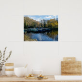 Smalboten afgemeerd bij Salterhebble Basin Poster (Keuken)