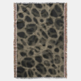 Smalere beige strepen en vreemde donkere cirkels deken