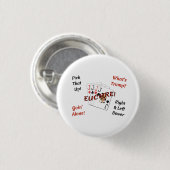Small 1/4 Inch Round Button - Euchre (Voorkant /achterkant)