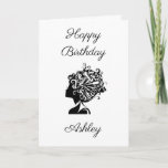 Small, 4 x 5.6" Folded Greeting Card Kaart<br><div class="desc">Daughter Birthday - Beautician</div>