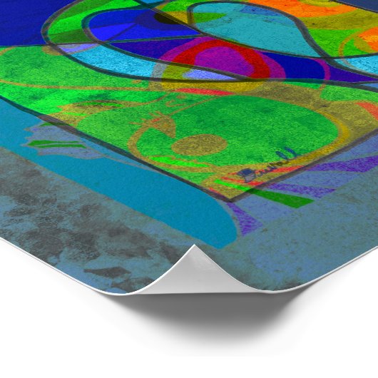 Small Abstract Art Poster 8.5 x 11 (Hoek)