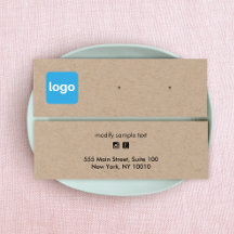 Small Add Logo Kraft Earling Display Card