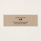 Small Add Logo Kraft Earling Display Card Mini Visitekaartjes (Achterkant)