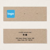 Small Add Logo Kraft Earling Display Card Mini Visitekaartjes (Voorkant /achterkant)
