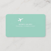 Small Airplane Travel Consultant light-teal  Visitekaartje (Voorkant)