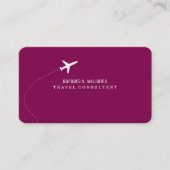 Small Airplane Travel Consultant Wine Visitekaartje (Voorkant)