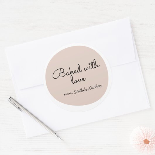 Small Bakery Business Made with love Sticker (Envelop)
