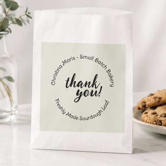Small Batch Home Bakery Dank Je Patroon Bedankzakje