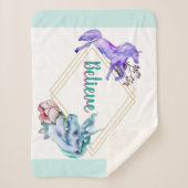 Small Believe Unicorns Sherpa Deken (Voorkant)