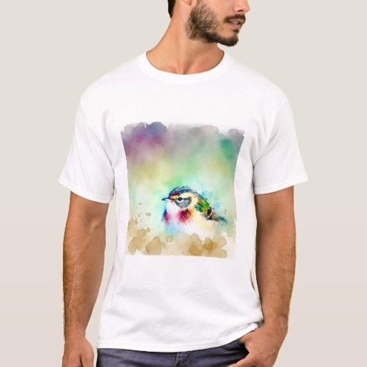 Small Bird 270824AREF146 - Watercolor T-shirt (Voorkant)