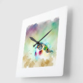 Small Bird 270824AREF146 - Watercolor Vierkante Klok (Hoek)